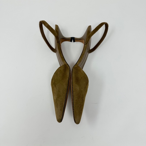 New Vince Sarita Kitten Heel Pump Elmwood Sz 8.5 - Picture 9 of 11